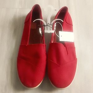 NWT red slip on shoes size 11